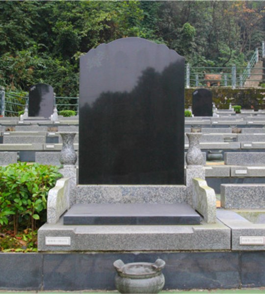 现代中式双色花岗岩艺术墓碑